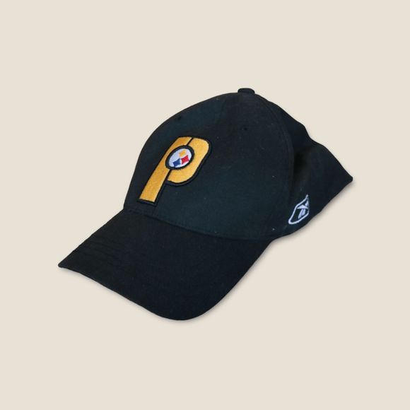 Vintage Reebok Pittsburgh Steelers NFL Black Baseball Cap Size L